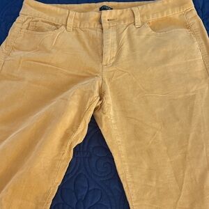 J. Crew Yellow Corduroy Boot Cut Pants